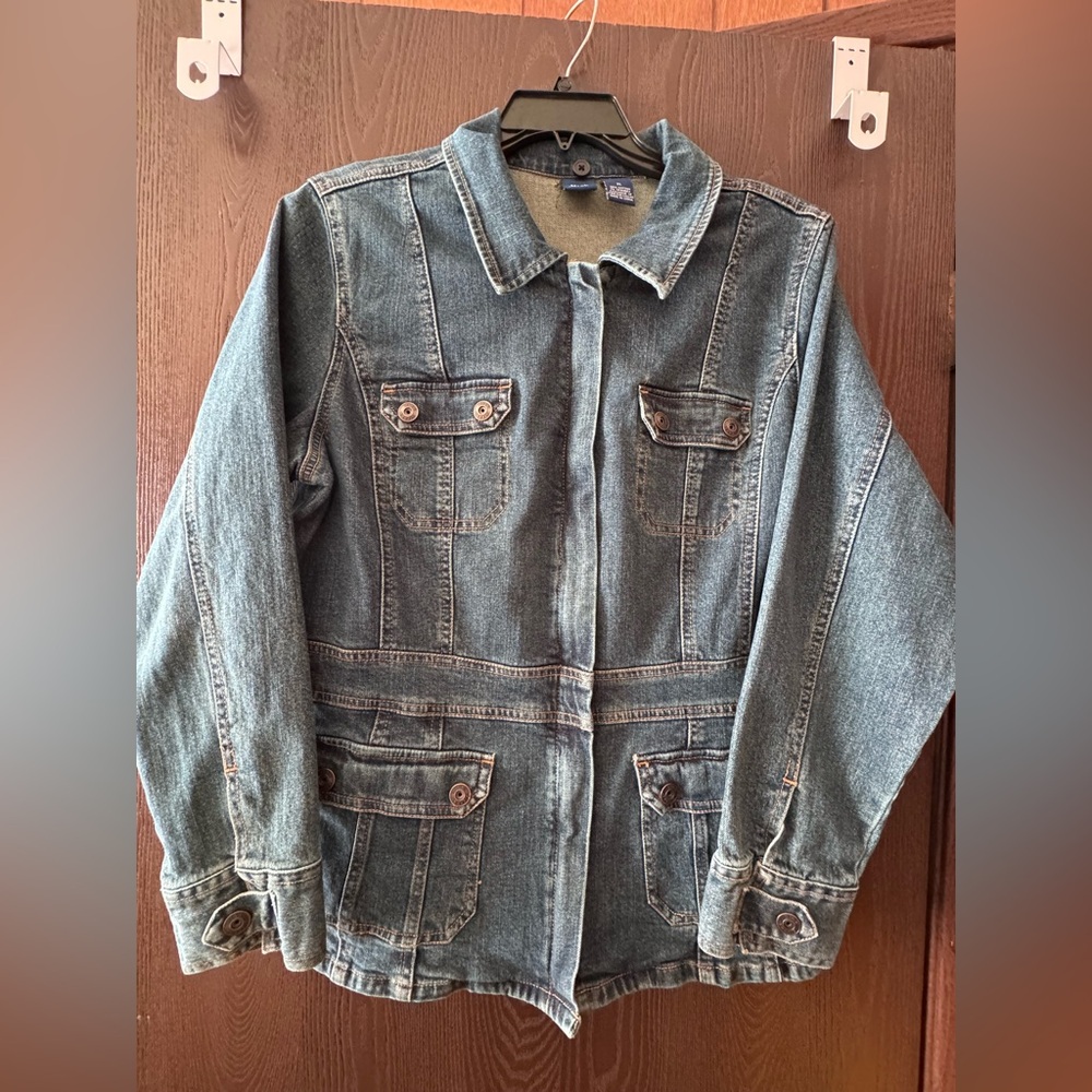 Darker denim long jacket